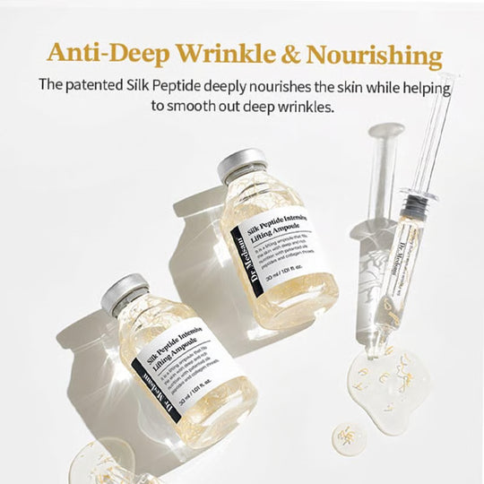 ✨Silk Lifting Peptide Ampoule: Korean Anti-Aging Serum for Wrinkle Care & Plumping