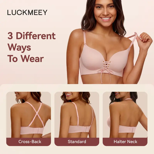 LUCKMEEY Drawstring Push Up Bra for Women
