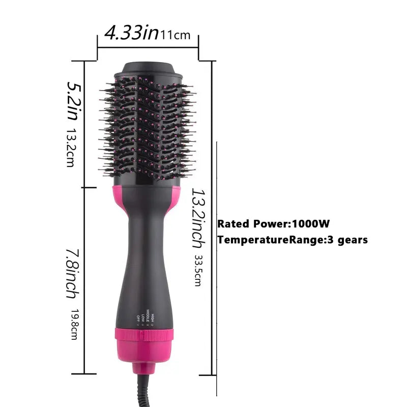 4 in 1 Hair Dryer Straightener, Multi-use Hair Dryer Brush with Aluminum Tube Comb Head, Lightweight Design Hot Air Comb for Home & Salon Use, Electric Curler, Curly Iron, Hair Curling Iron