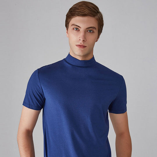💞50K+ SOLD!🏆LIMITED TIME £9.99!🎁High Neck Slim Fit T-Shirt – Soft cotton blend, gentle on skin! Perfect layering piece for chilly days. Easy-care, no ironing needed. Smart enough for pub, comfy enough for home