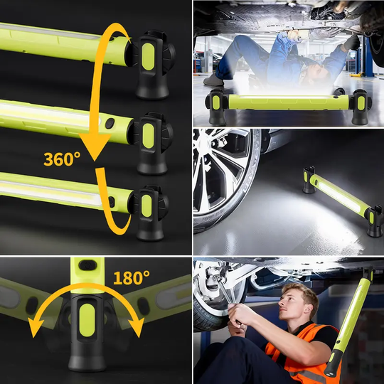 📢📢40% OFF !! ⏰3000LM LED Work Light – Magnetic + hook, 5200mAh battery, 360° rotation. Type‑C fast charge. Bright as day anywhere! 🔋✨