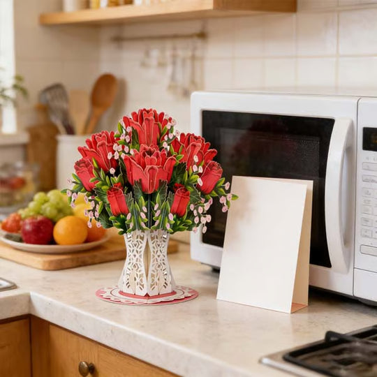 🏆75K+ SOLD! 🌼Forever-Blooming 3D Flower Pop-Up Card– Personalized Love Message & Everlasting Bloom