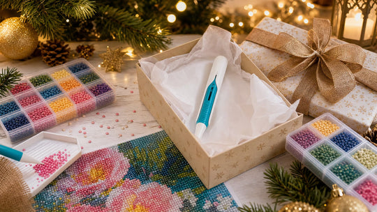 Automatic Diamond Painting Bead Dispenser Pen & Tray Set
