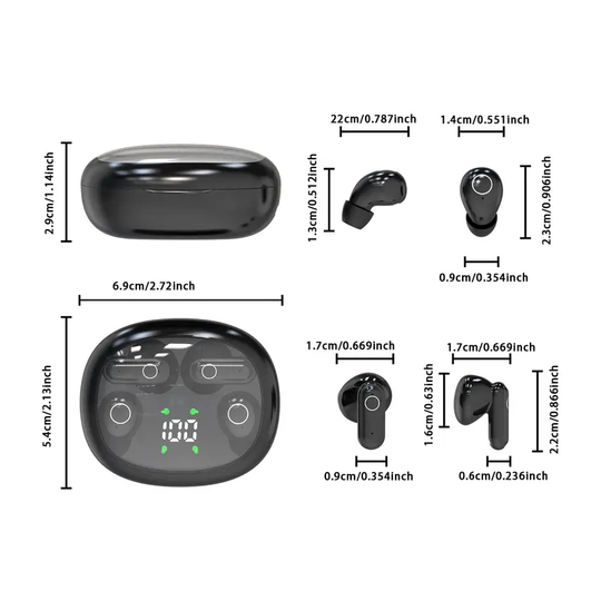 MSHUKCOE 2-in-1 Smart Wireless Earbuds - Bluetooth 5.4 Chip
