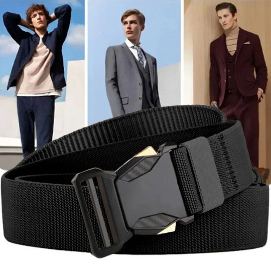 Men’s Casual Slim-Fit Solid Color Pants+Belt ❄️