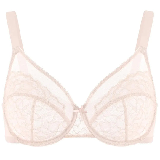 💜Mermaid Scales Sexy Lace Plus Size Unlined Underwire Non-padded Full Coverage Minimizer Bra with Back Smoothingfor Women Large Bust