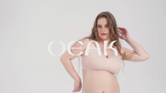 OEAK Women's Seamless Plus Bra Wireless Support Push Up Jelly Bra Comfort Full Coverage Plus Size Bras V Neck Sleep T-Shirt Everyday Bralettes