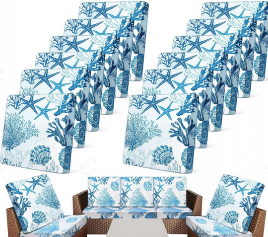 Patio Sofa Cushion Cover – Stretch, Water-Resistant