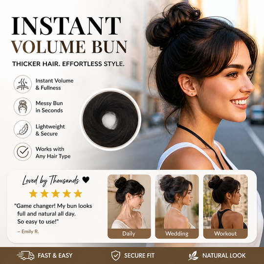 🎀Buy 1 Get 1 Free🔥Instant Color Hair Bun Extension – Voluminous Hair Scrunchie