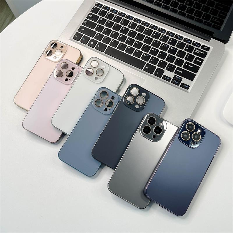 Matt belagt herdet glass iPhone -veske