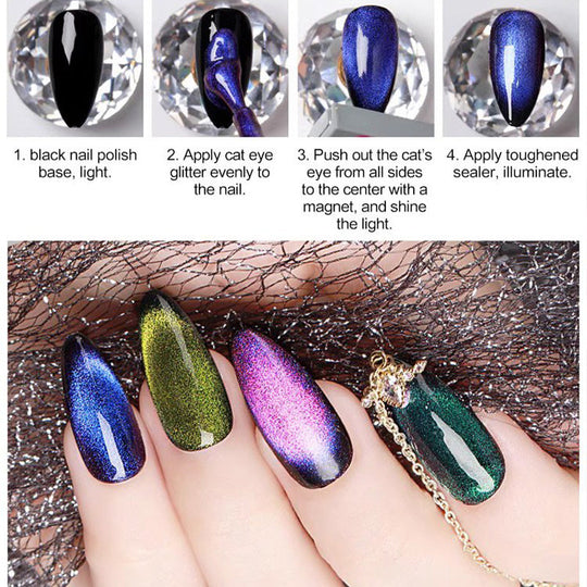 ✨Ketibaan Baru✨Hadiah Indah - Pengilat Kuku Mata Kucing Super Galaxy