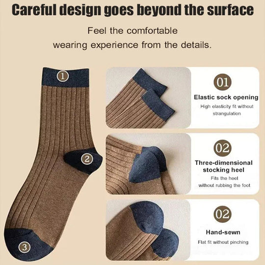 💥Big Sale 50% OFF💥 Colorblock Thermal Mid-Calf Socks