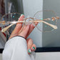 🔥New Arrival🔥Women's Synthetic Diamonds Rimless Anti Blue Light Glasses