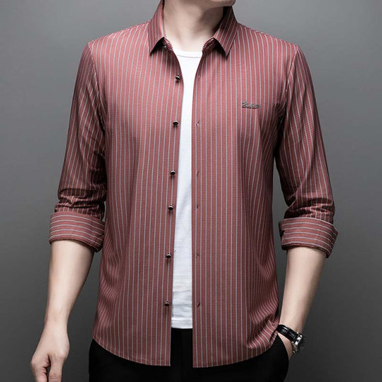 🎊Christmas sale - 50% Off🎊👔Men's Classic Wrinkle-Free Striped Shirt