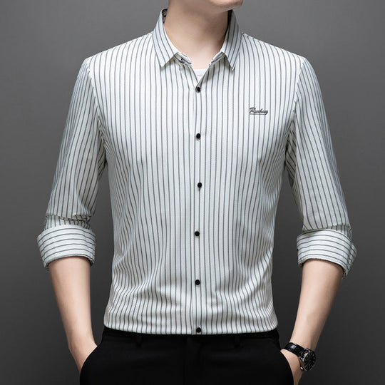 🎊Christmas sale - 50% Off🎊👔Men's Classic Wrinkle-Free Striped Shirt