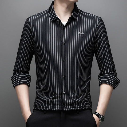 🎊Christmas sale - 50% Off🎊👔Men's Classic Wrinkle-Free Striped Shirt