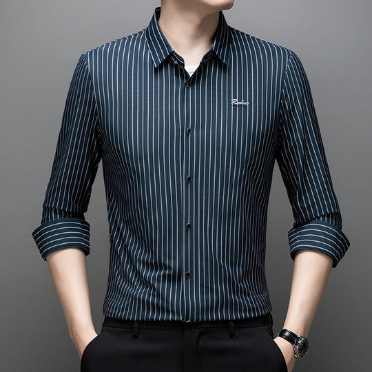 🎊Christmas sale - 50% Off🎊👔Men's Classic Wrinkle-Free Striped Shirt