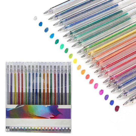 Sparkle Glitter Gel Pen Set (8/12/18pcs), Smooth & Smudge-Resistant, Eco Glitter, Ideal for All Ages – Grab Now!