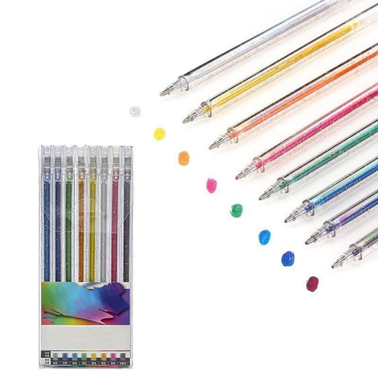 Sparkle Glitter Gel Pen Set (8/12/18pcs), Smooth & Smudge-Resistant, Eco Glitter, Ideal for All Ages – Grab Now!