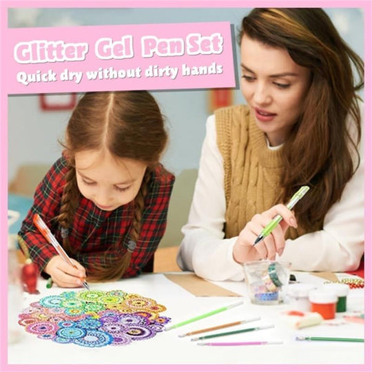 Sparkle Glitter Gel Pen Set (8/12/18pcs), Smooth & Smudge-Resistant, Eco Glitter, Ideal for All Ages – Grab Now!
