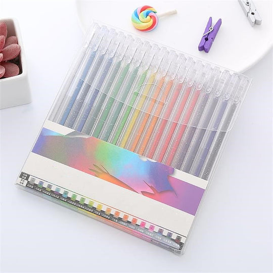 Sparkle Glitter Gel Pen Set (8/12/18pcs), Smooth & Smudge-Resistant, Eco Glitter, Ideal for All Ages – Grab Now!