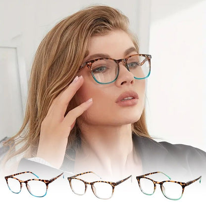 Women's sexy leopard print gradient reading glasses, frame blue light relieves eye fatigue