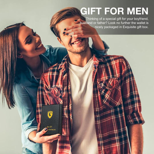 Limited-Time Discount!!RFID-Blocking Leather and Carbon Fiber Credit Card Holder