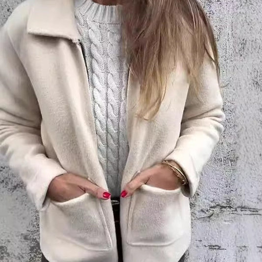 🍂Autumn Coat 🍂Women's Knitted Zipper Coat With Pockets