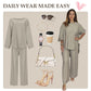 🌷Limited Time 55% OFF💞Women's Long Sleeve High Waisted Wide Leg Pants Suit