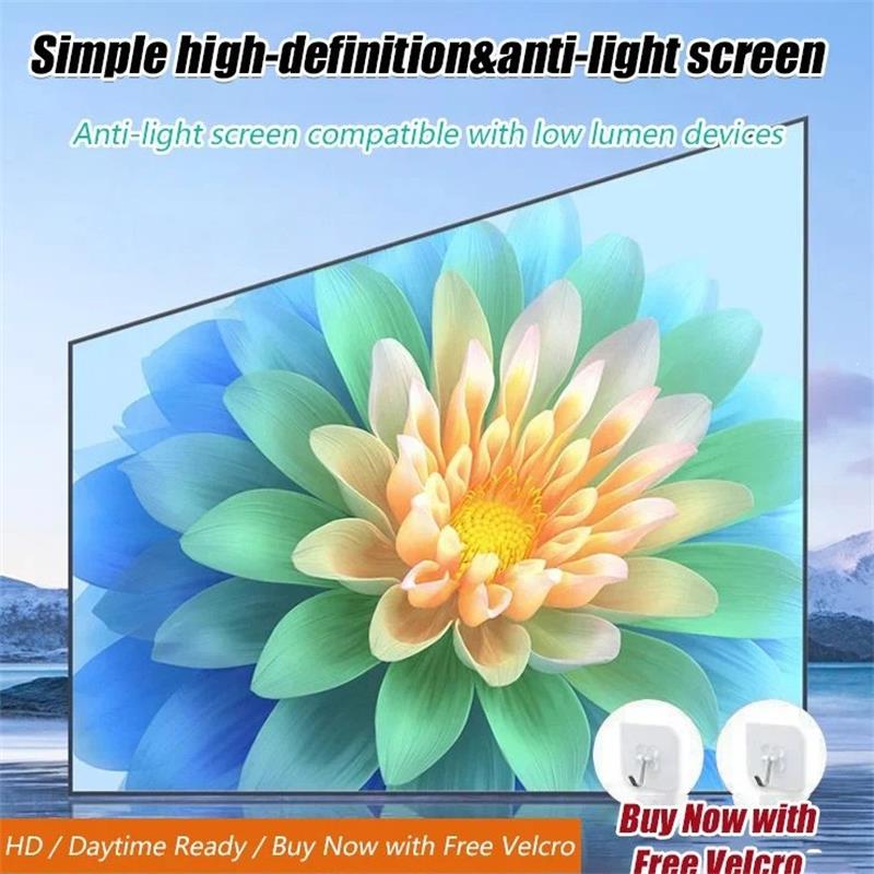 📺40% OFF NOW!✨High Definition Projection Screen - 120-inch Diagonal with Matte White Surface for Crystal Clear Home Cinema Experience🎬🌟