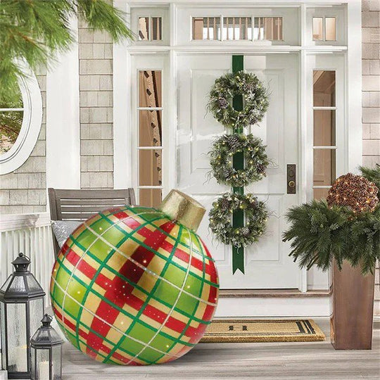 🎊Jualan Krismas - Diskaun 50%.🎊Bola Berhias kembung PVC Krismas luar