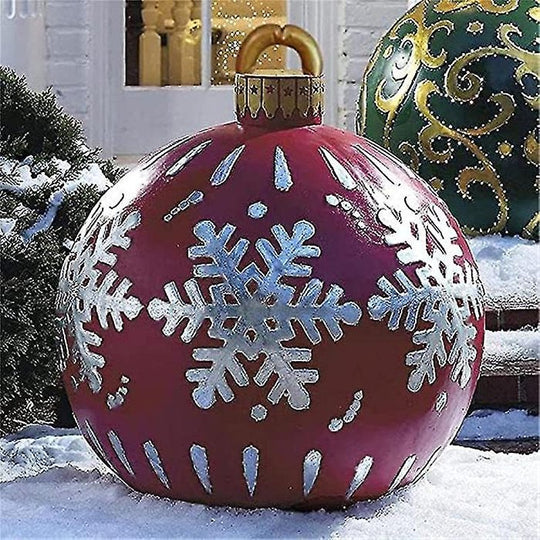 🎊Jualan Krismas - Diskaun 50%.🎊Bola Berhias kembung PVC Krismas luar