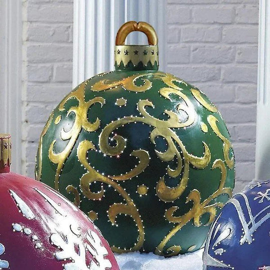 🎊Jualan Krismas - Diskaun 50%.🎊Bola Berhias kembung PVC Krismas luar