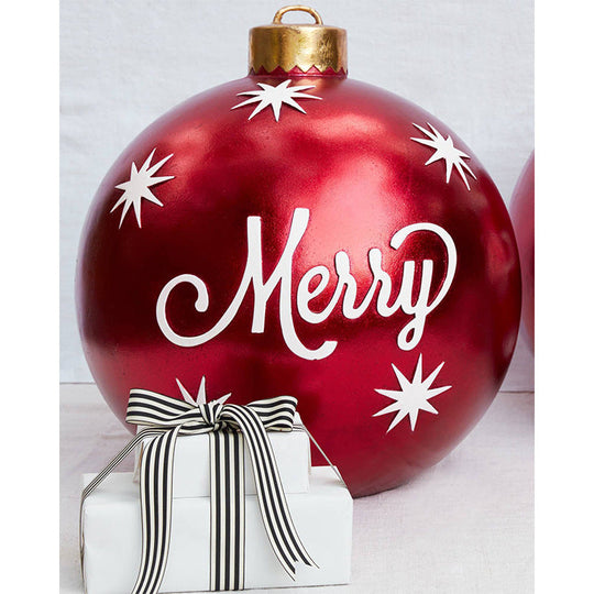 🎊Jualan Krismas - Diskaun 50%.🎊Bola Berhias kembung PVC Krismas luar