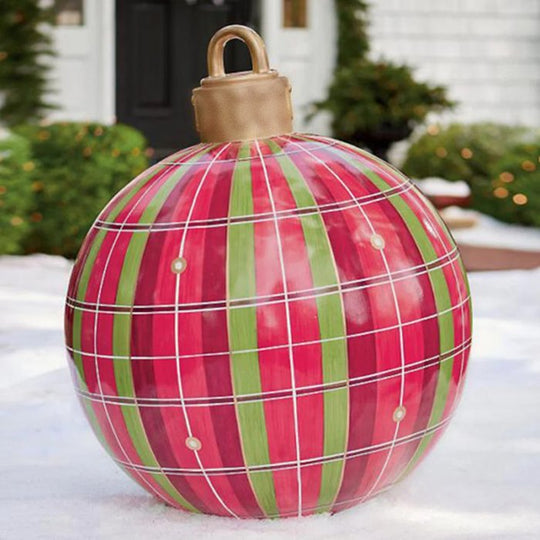 🎊Jualan Krismas - Diskaun 50%.🎊Bola Berhias kembung PVC Krismas luar