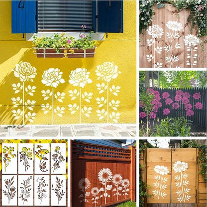 🔥Hot Sale Promotion-49% OFF🌻Garden Fence Large Flower Stencils🖌️DIY decoration