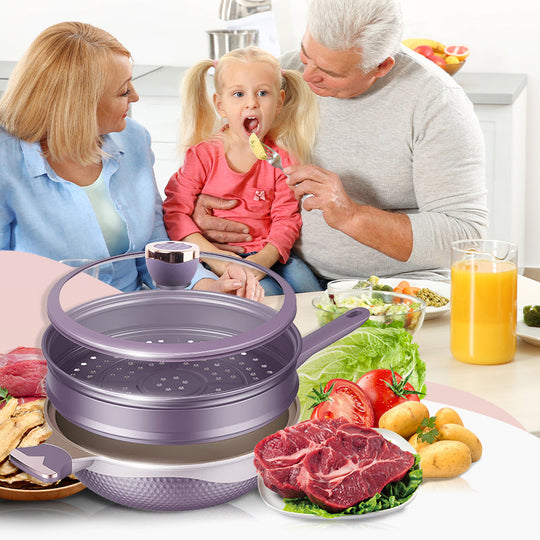 🔥👩‍🍳Titanium antiaanbak pannenset met lage druk🍳