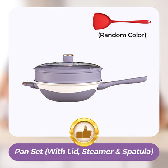🔥👩‍🍳Titanium antiaanbak pannenset met lage druk🍳