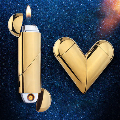 🎊Christmas sale - 51% Off🎊Heart-Shaped USB Rechargeable Gas & Electric Hybrid Lighter