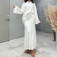 Women’s Casual Turtleneck Top & Maxi Skirt Two-Piece Set