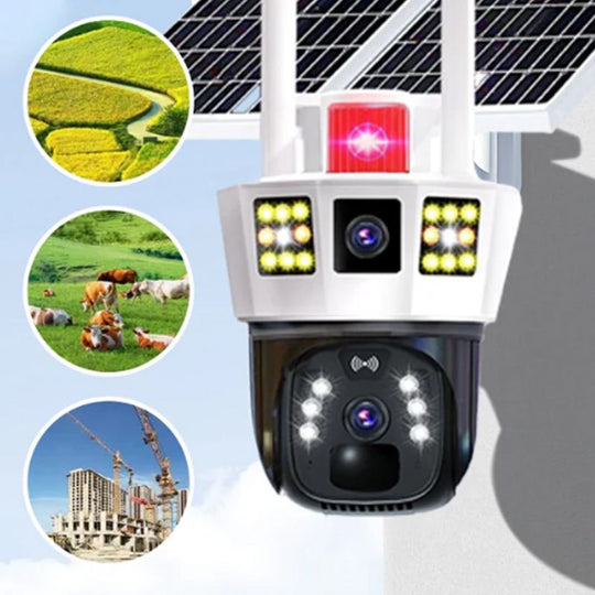 ✨360° Smart Solar Surveillance Camera with Three-screen Monitoring🔥