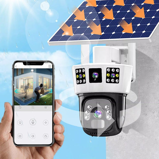 ✨360° Smart Solar Surveillance Camera with Three-screen Monitoring🔥
