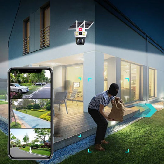 ✨360° Smart Solar Surveillance Camera with Three-screen Monitoring🔥