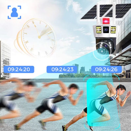 ✨360° Smart Solar Surveillance Camera with Three-screen Monitoring🔥