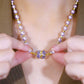 💖Hot Sales-50% OFF✨Elegant Imitation Pearl Necklace with Sparkling Magnetic Rhinestone Ball