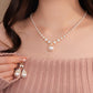🔥New Year Hot sale 50% OFF🔥Vintage Elegant Zirconia Imitation Pearl Necklace & Earrings