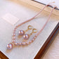 🔥New Year Hot sale 50% OFF🔥Vintage Elegant Zirconia Imitation Pearl Necklace & Earrings