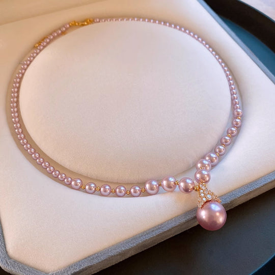 🔥New Year Hot sale 50% OFF🔥Vintage Elegant Zirconia Imitation Pearl Necklace & Earrings