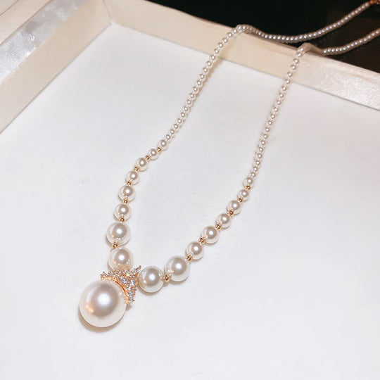 🔥New Year Hot sale 50% OFF🔥Vintage Elegant Zirconia Imitation Pearl Necklace & Earrings