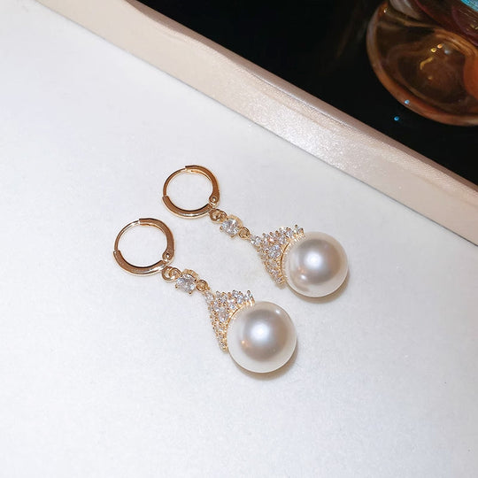 🔥New Year Hot sale 50% OFF🔥Vintage Elegant Zirconia Imitation Pearl Necklace & Earrings
